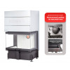 Каминная топка Экокамин ДЕЛЬТА 800 V три стекла принтинг вертикальная ламель (TDN800V)