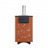 Дровяная печь банная чугунная ЖарGO Полтава 28, ВТК (листопад, каменка сзади, дверца со стеклом)