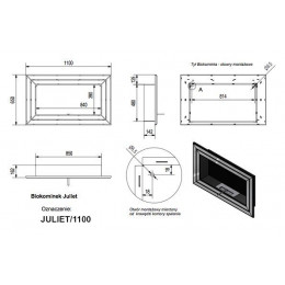 Биокамин Kratki (Кратки) Juliet 1100-pro со стеклом