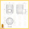 Печь банная Бочка 20Т (ПБ-20ТС) Мета