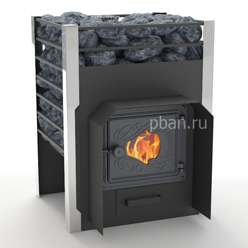 Печь для бани Жара-Люкс 10 с дверкой со стеклом