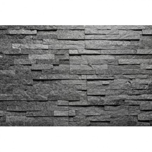 Натуральный камень AITOKIVI Black Quartzite 150х600х15-25 (уп. 7 шт.)