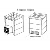Печь для бани Жара Малютка Стоун со стеклом в облицовке из талькохлорита с открытым верхом