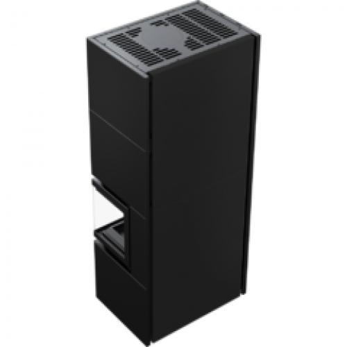 Каминокомплект Kratki SIMPLE Box черный с топкой BS, правый угол