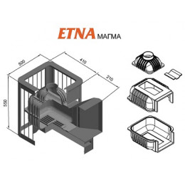 Печь для бани ETNA 18 (Панорама) - идеальный выбор для вашего отдыха!