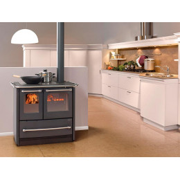 Печь-камин La Nordica SOVRANA EASY EVO 2,0 ANTRACITE (черный)
