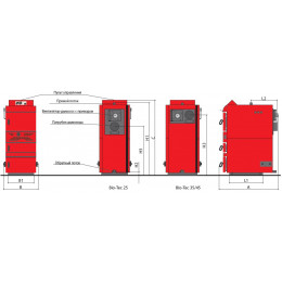 Котел пиролизный на твердом топливе Wirbel Bio-Tech 35