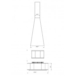 Камин на дровах LOFT-29 (стекло без рамы) RUSSIA GRILL