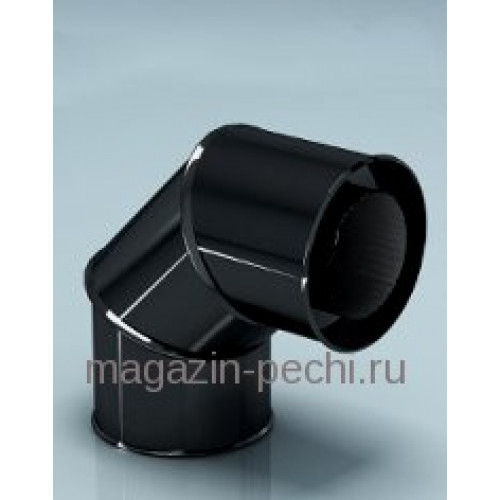 Сэндвич - отвод 90° эмалированный, d-115*200