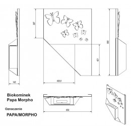 Биокамин Kratki (Кратки) Papa Morpho