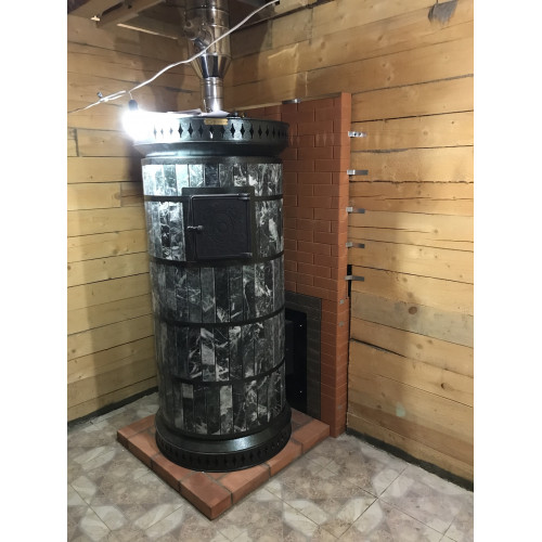 Печь банная «РУССКАЯ БАНЯ» С ЗАКРЫТОЙ КАМЕНКОЙ в амфиболите КДМ (KDM)