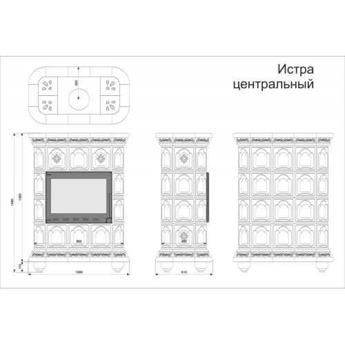 Печь-камин Истра центральный Кимры