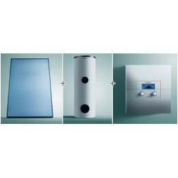 Водонагреватель Vih S 300+два солнечных коллектора aurotherm Vfk 145 V+регулятор calormatic 620/3