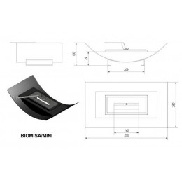 Набор с биокамином Misa mini, биотопливом(1шт.х1.5л.), зажигалкой