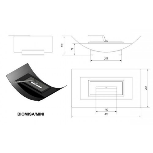 Набор с биокамином Misa mini, биотопливом(1шт.х1.5л.), зажигалкой