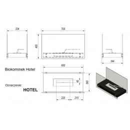 Биокамин Kratki (Кратки) Hotel белый, TUV