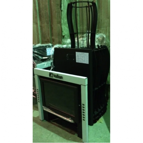 Дровяная печь-каменка Вулкан Этна  20 Премиум Панорама для бани