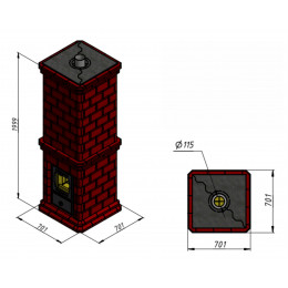 Печь отопительная "КИВ-30" КДМ (KDM)