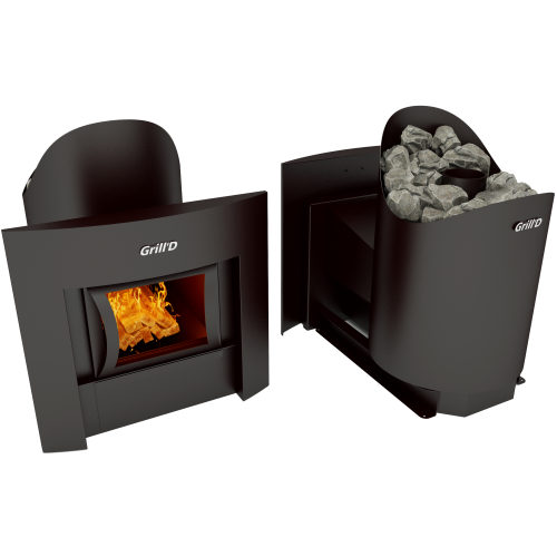 Печь-каменка Grill’d (Грилд) Aurora 160 window black