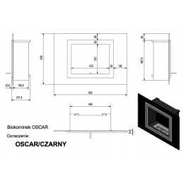 Биокамин Kratki (Кратки) Oscar черный