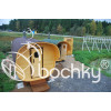 Баня октабочка Люкс с козырьком 2,22х3,5 м