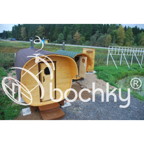 Баня октабочка Люкс с козырьком 2,22х3,5 м