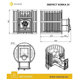 Печь для бани Эверест Ковка 24 (280) EVEREST