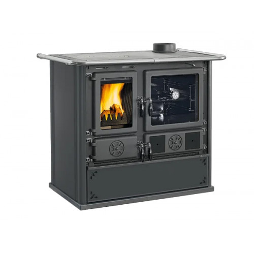 Печь-камин La Nordica ROSA 5.0 STEEL NERO ANTRACITE (черный антрацит)