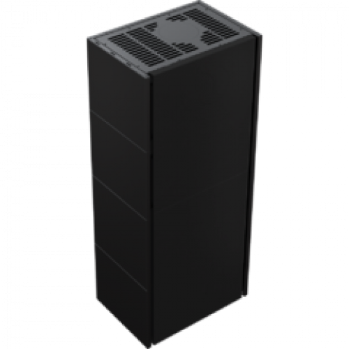 Каминокомплект Kratki SIMPLE Box черный с топкой BS, левый угол