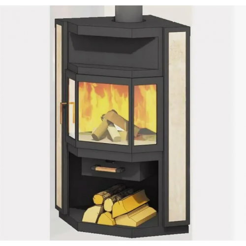Стальная печь-камин Амур (аот-9.0-04) Мета 
