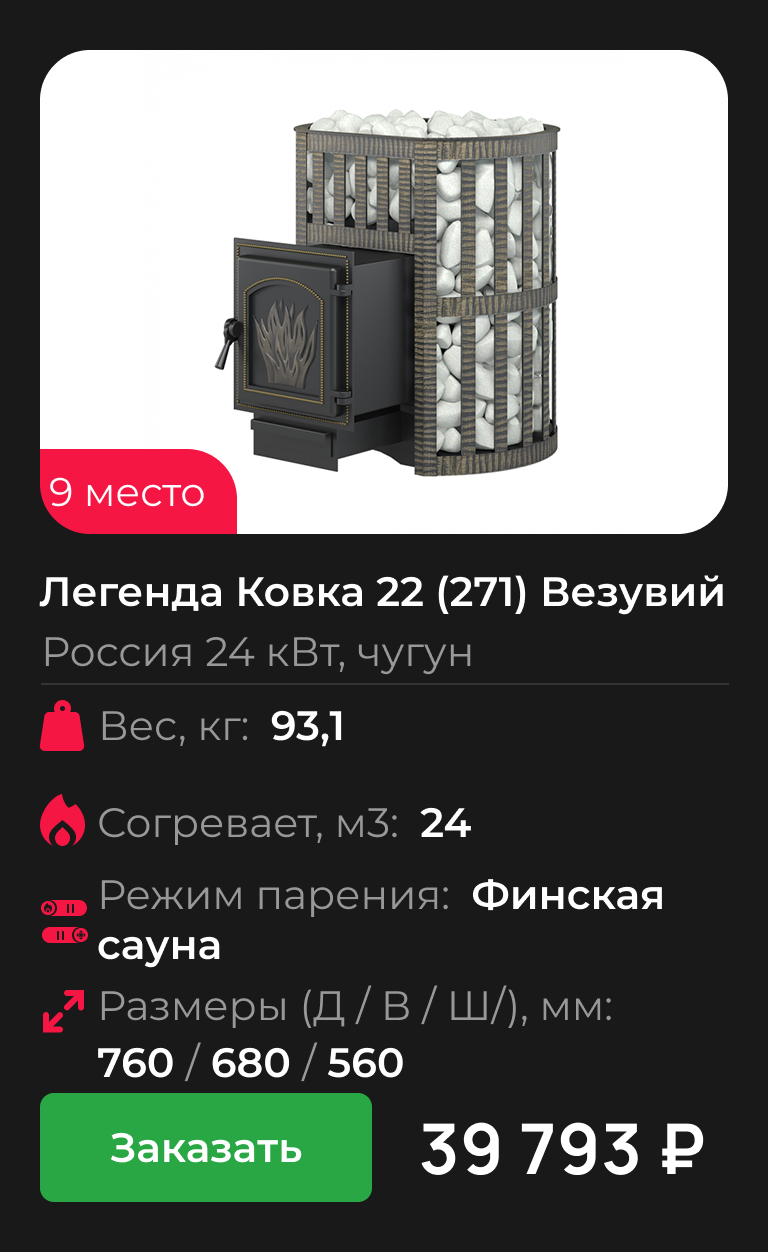 Легенда Ковка 22 (271) Везувий