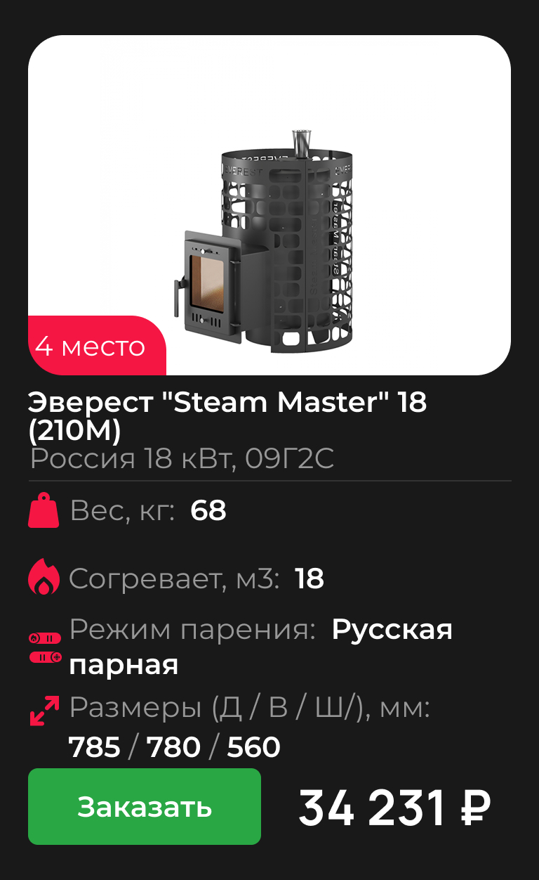 Эверест Steam Master 18 (210М)
