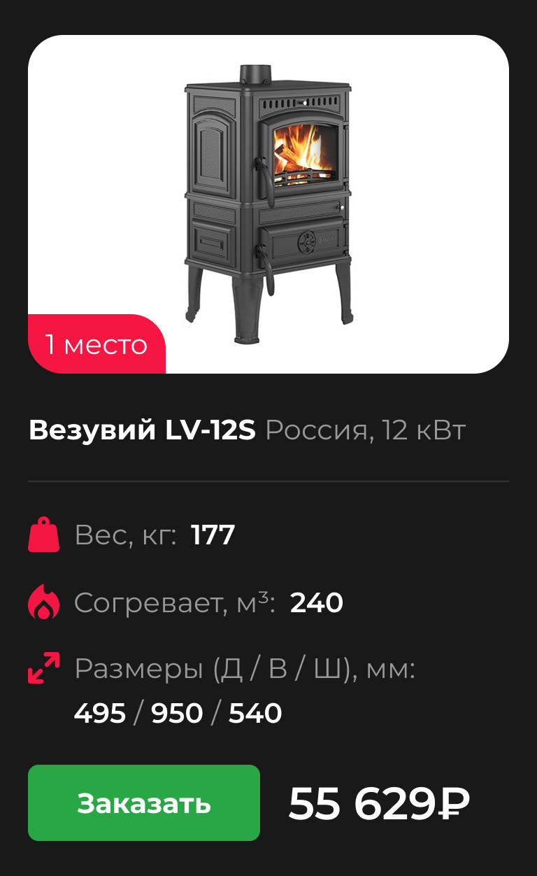 Везувий LV-12S Россия 12 кВт