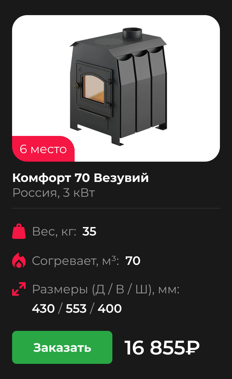 Комфорт 70 Везувий
