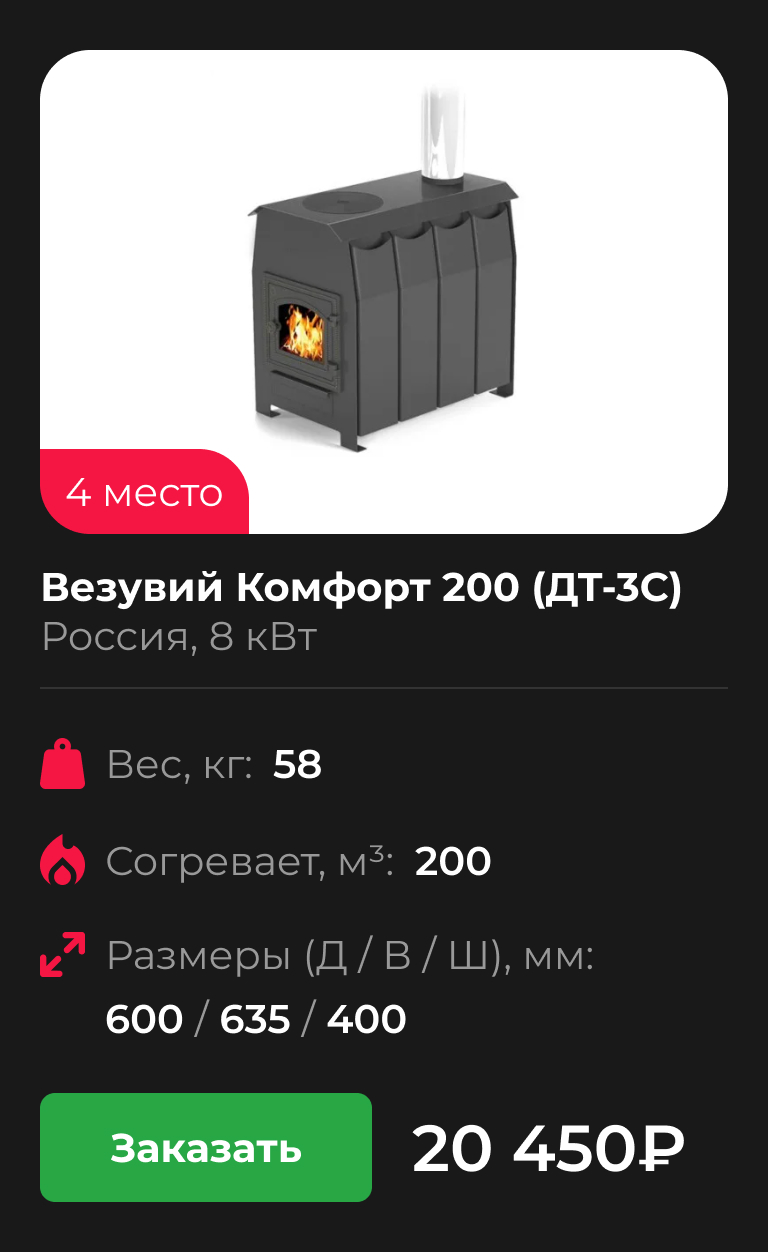 Везувий Комфорт 200 (ДТ-3С)
