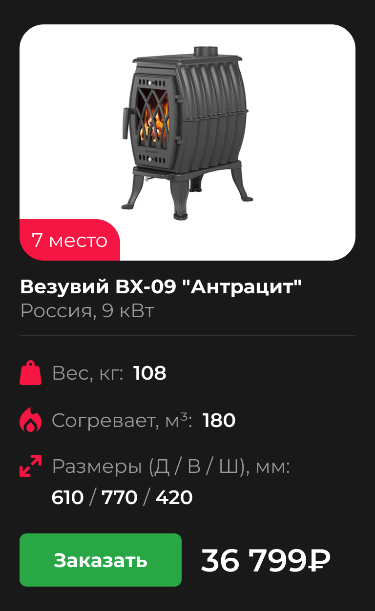 Везувий BX-09 Антрацит
